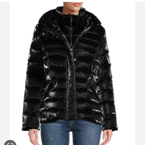 Dawn Levy Jackets & Blazers - Dawn levy Kimmy hooded shine puffer size medium